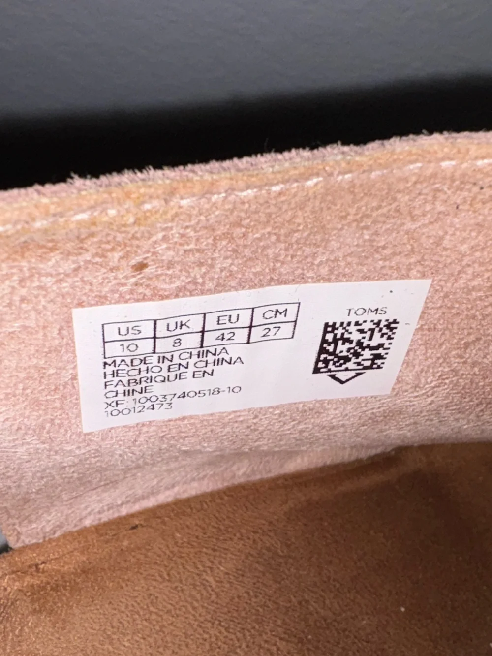 TOMS Elba Blush Suede Peep Toe Wood Block Heel  Womens 10